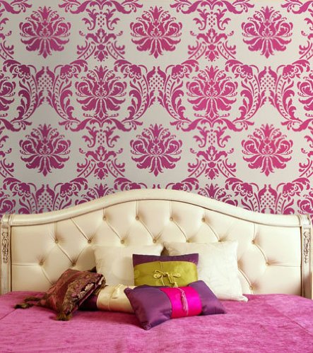 bedroom pink damask romantic sexy