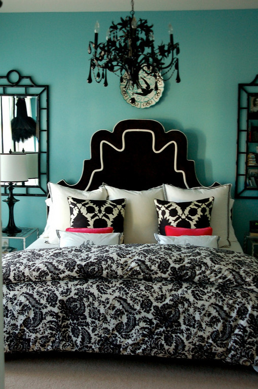 Black and Turquoise Bedroom | Panda's House