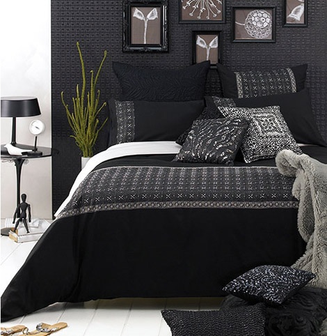 pretty black bedroom