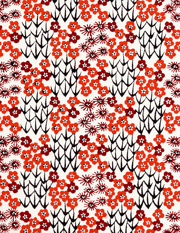 red japanese paper pattern 5