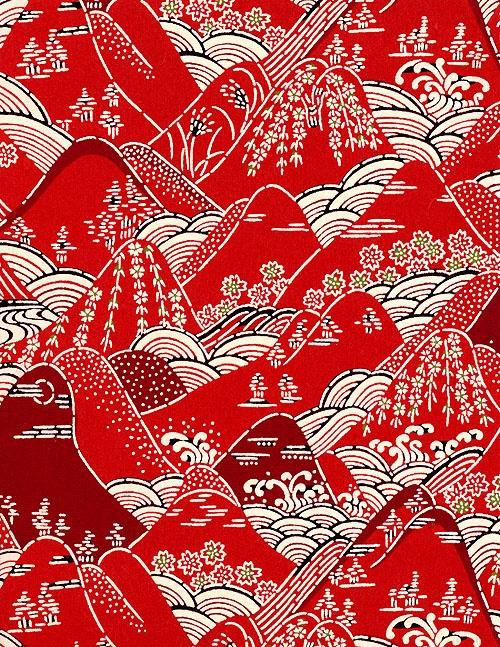 red japanese paper pattern 7