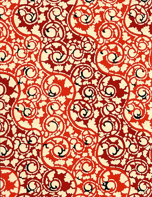 red japanese paper pattern 8