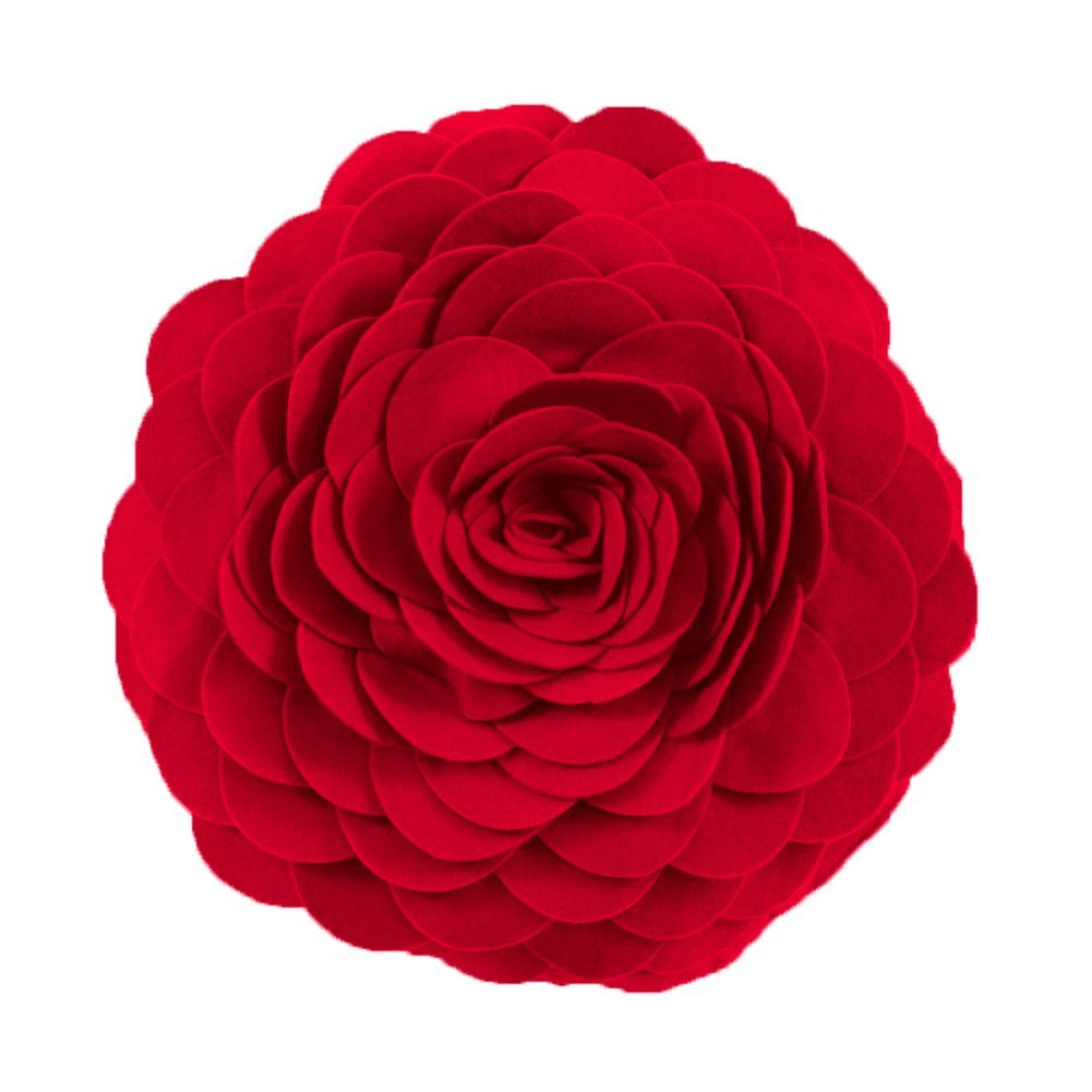 red flower Decorative Throw Pillow