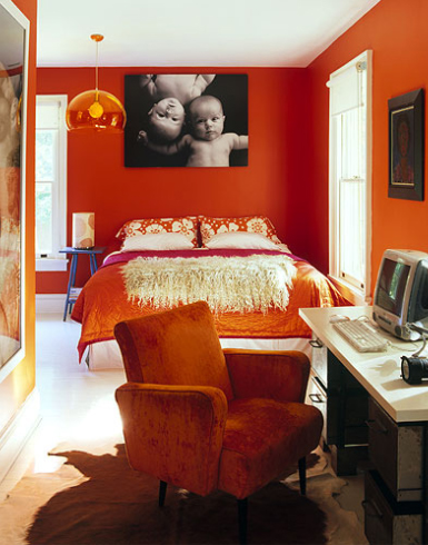 orange bedroom