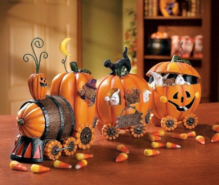 pumpkin experess train kitchen decoration halloween