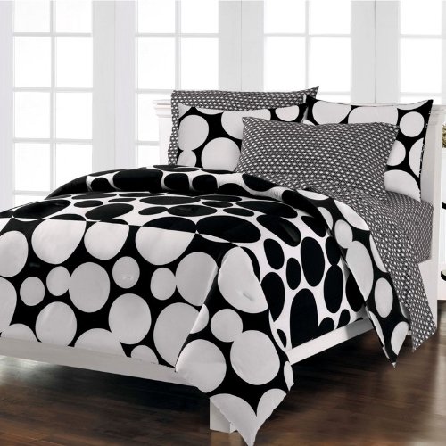 dots black white bedding online