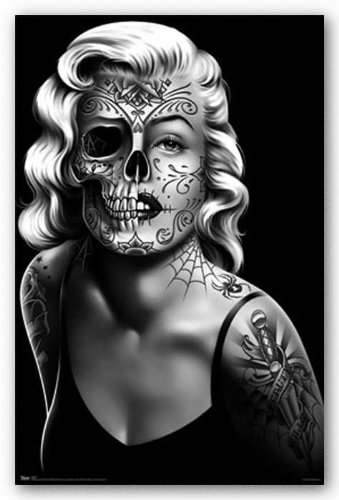 poster skull girl