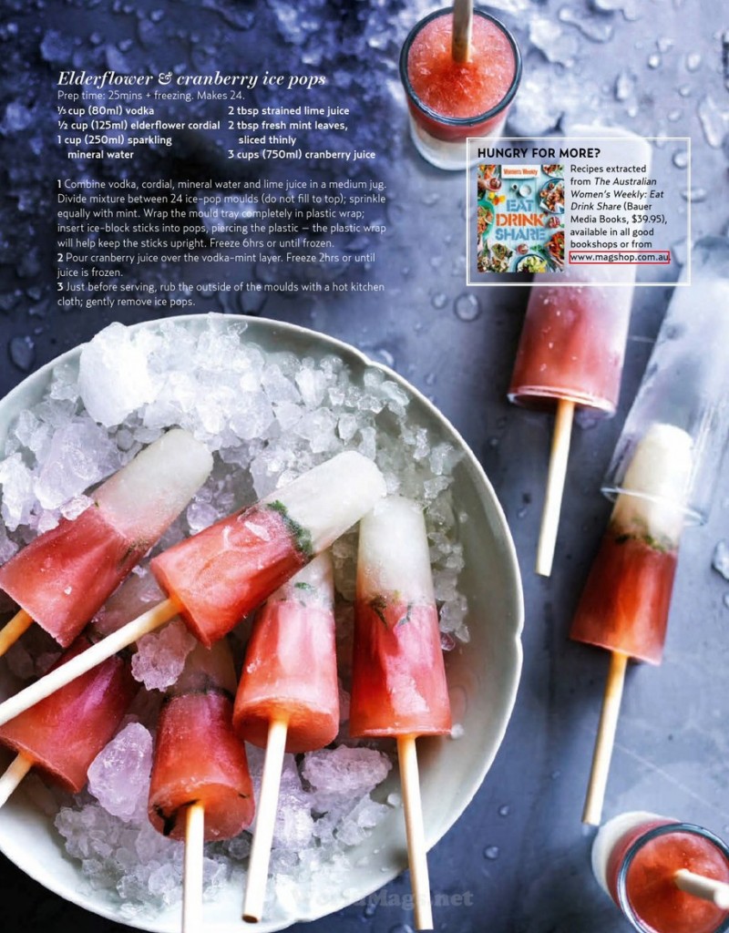 Elderflower & Cranberry Ice Pops