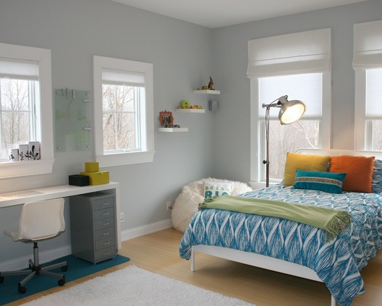 Gray bedroom walls