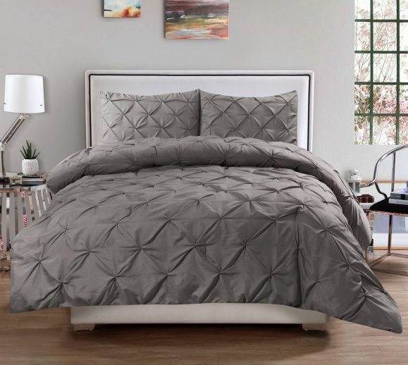 gray comforter