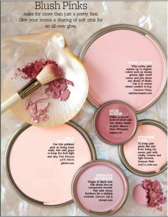 Pink Paint Color Scheme: Blush Pinks