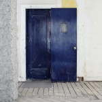 blue door