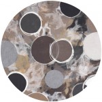 round rug gray