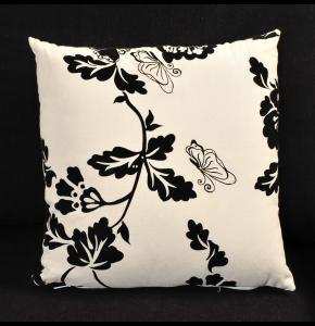 black and white pillow