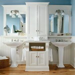 white blue sink bathroom design
