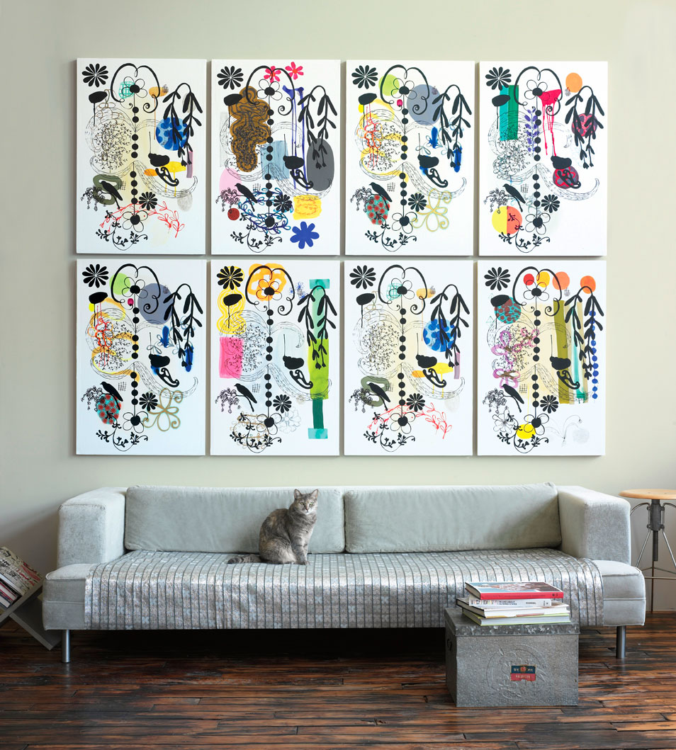 sofa and painting