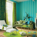 Turquoise and Green Color Schemed Interiors