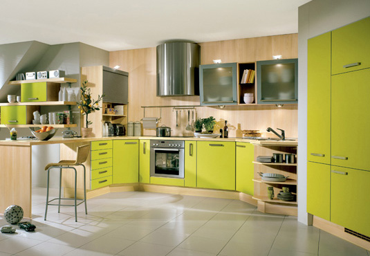 lime-green-kitchen-color-schemes - Panda's House