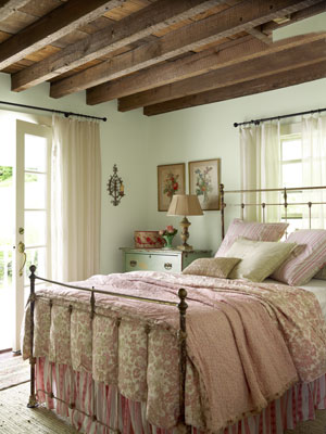 Pink and Green Bedroom