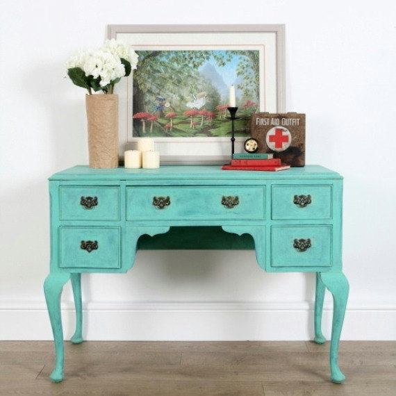 blue dresser