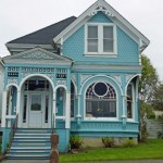 turquoise Victorian home