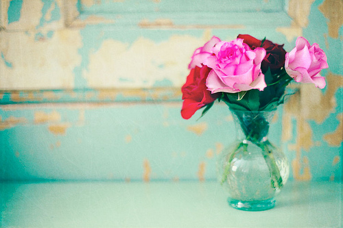 vase with roses