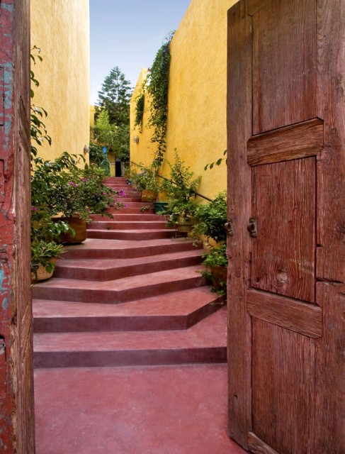 red staircase