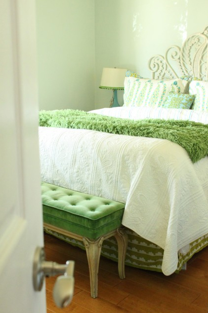 light green bedroom design