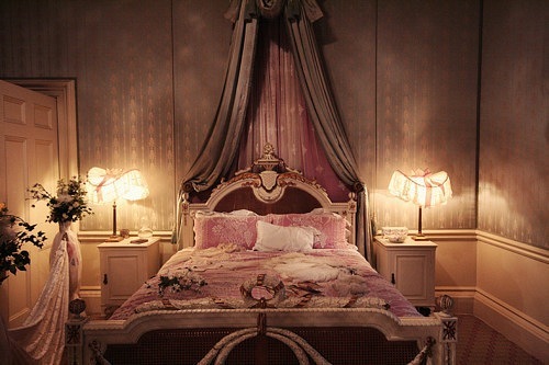 romantic pink bedroom