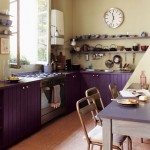 Chic Purple Kitchen Cabinets