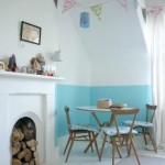 Fireplace, Turquoise and Garlands