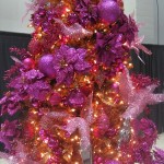Glittery pink Christmas tree