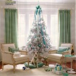 white turquoise christmas tree