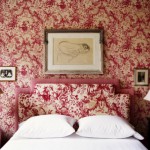 red toile bedroom design