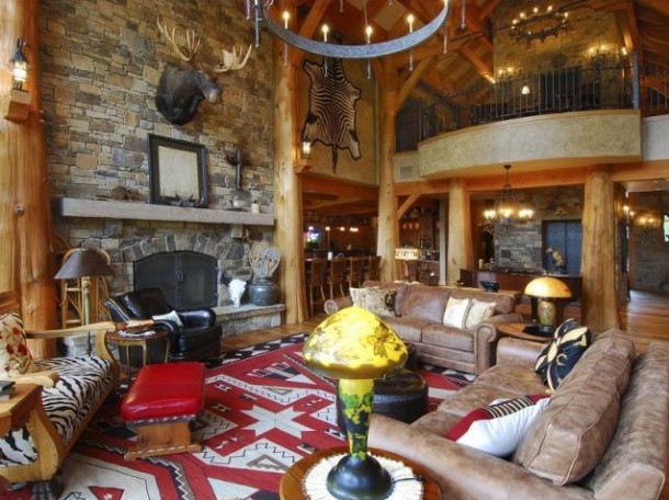 lodge style bedroom