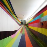 rainbow-hallway JVA-Prison in Düsseldorf by Markus Linnenbrink