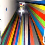 rainbow-hallway JVA-Prison in Düsseldorf by Markus Linnenbrink