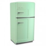 green retro fridge