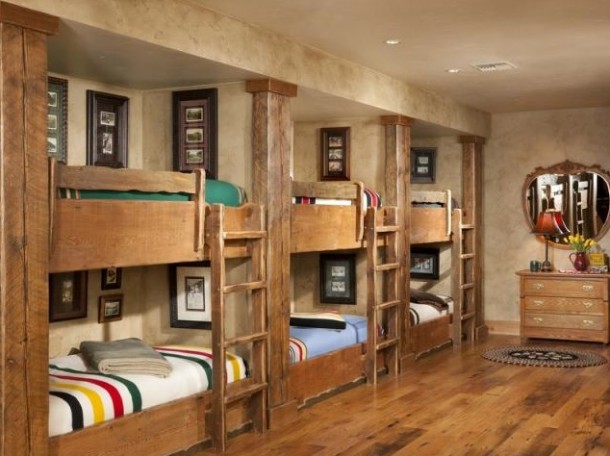six bunk beds