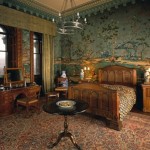 Penrhyn Castle-bedroom-chinoiserie-wallpaper-lower-india-room