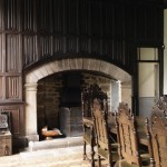 The Dining Room at Godolphin House, c. mid-17th c., photo by Cristian Barnett. Herringbone floors and linenfold paneling