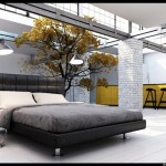 black-grey-yellow-bedroom