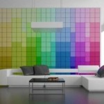 pantone wall in living room