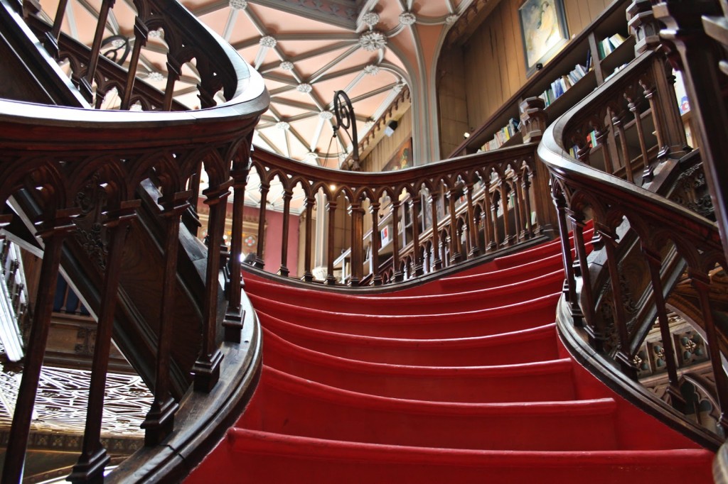 red gothic staircase