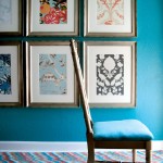 turquoise chair and wall