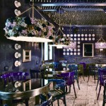 Purple, Blue and Black Cafe interior design 1