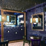 Purple, Blue and Black Cafe interior design 3