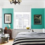 blue and turquoise bedroom