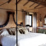 bedroom in Belvedere castle in Umbria Italy.