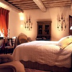 Bedroom in Belvedere castle in Umbria Italy.